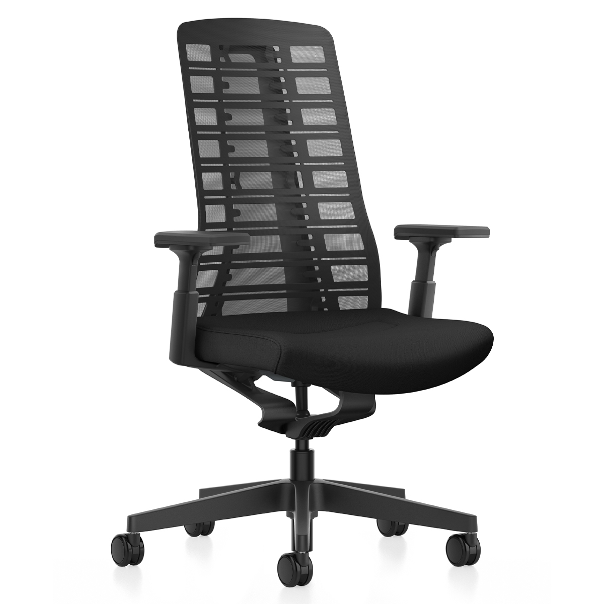 Interstuhl PUREis3 PU213 Bürostuhl | Netzrücken | 4D-Armlehnen | Schwarz