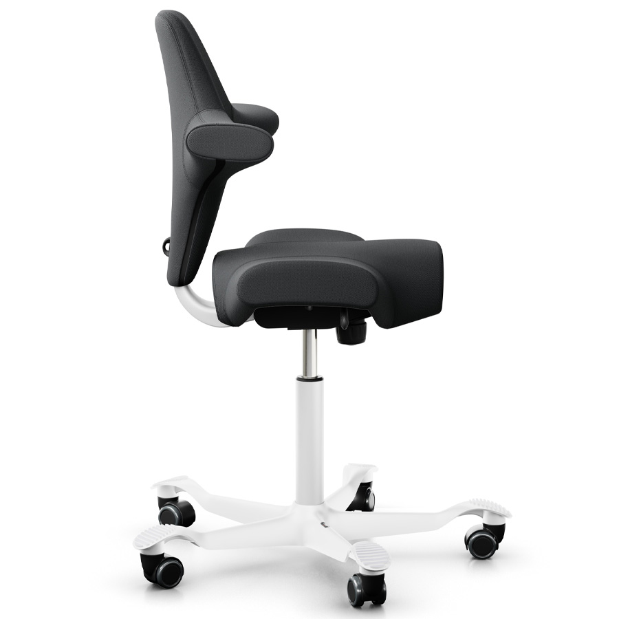 HAG CAPISCO 8106 - Stoff Select 60134 - Gestell weiß - Seitenansicht