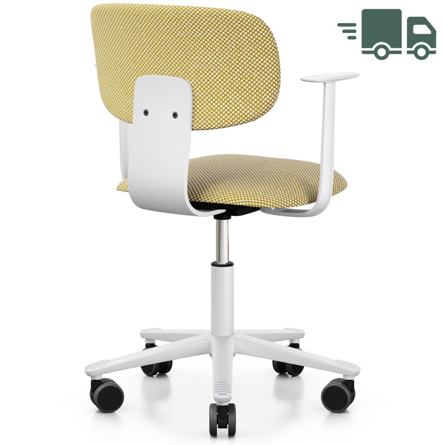 HAG Tion 2160 Bürostuhl weiß - Sitz u. Rücken gepolstert Stoff Sisu 405