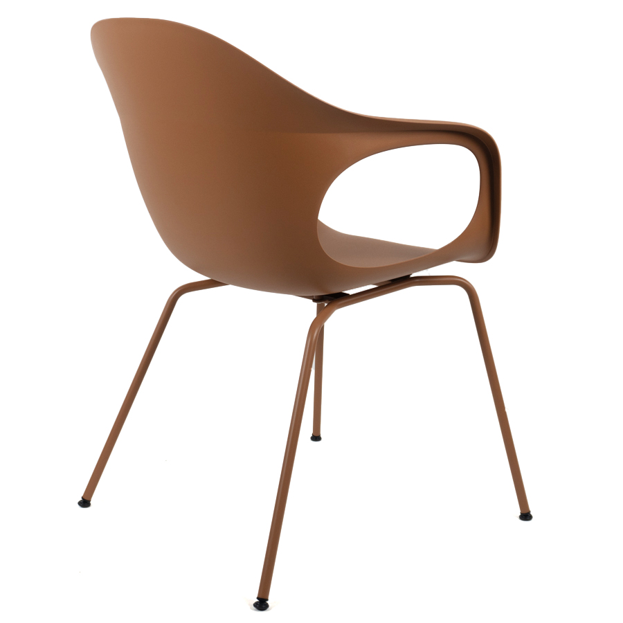 Kristalia ELEPHANTINO Stuhl mit Vierfußgestell Farbe terracotta - Rückseite