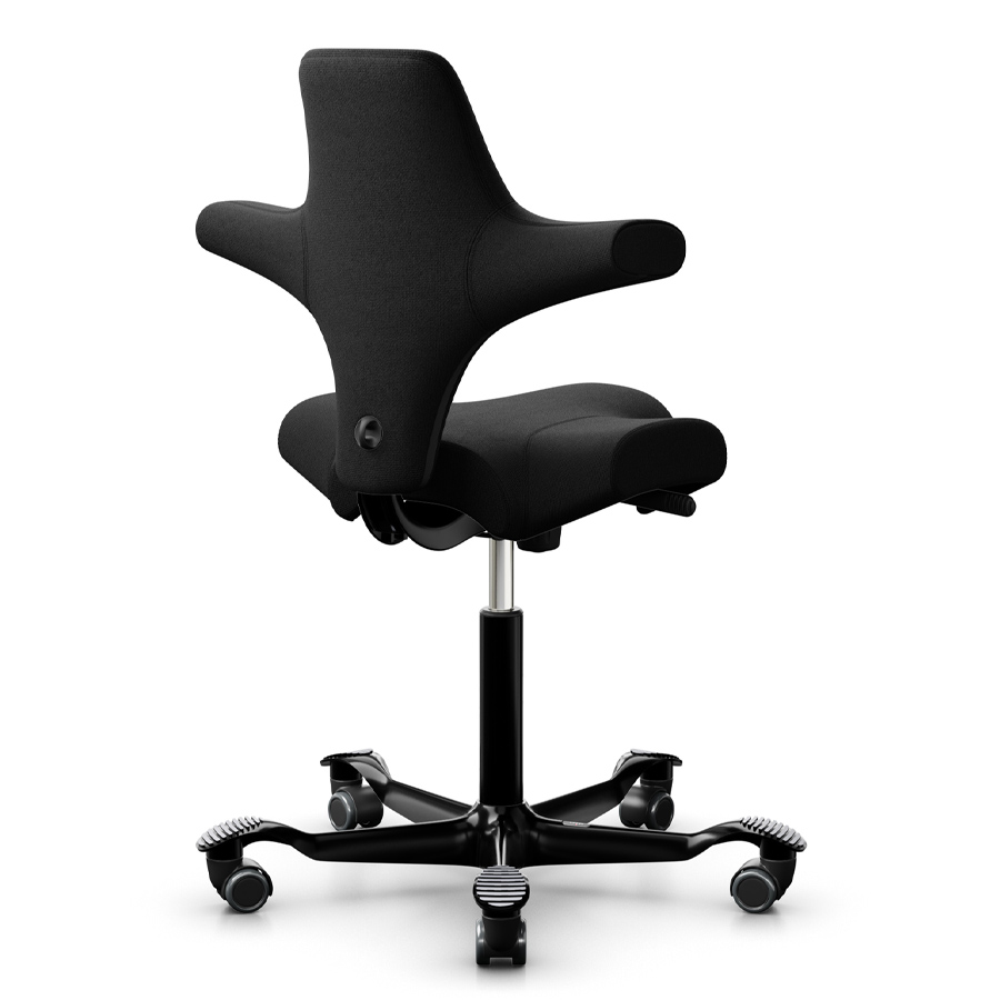 HAG CAPISCO 8106 Stoff Cura schwarz mit Sattelsitz - Gestell schwarz