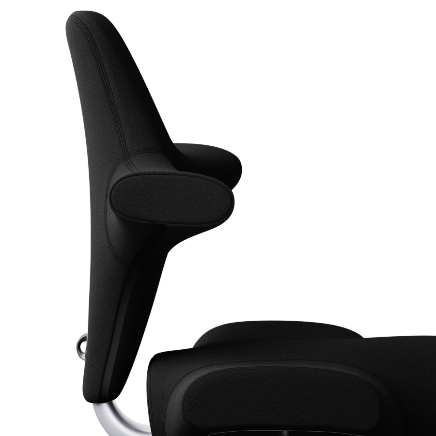 HAG Capisco 8106  Xtreme schwarz mit Gestell silber Detail 2