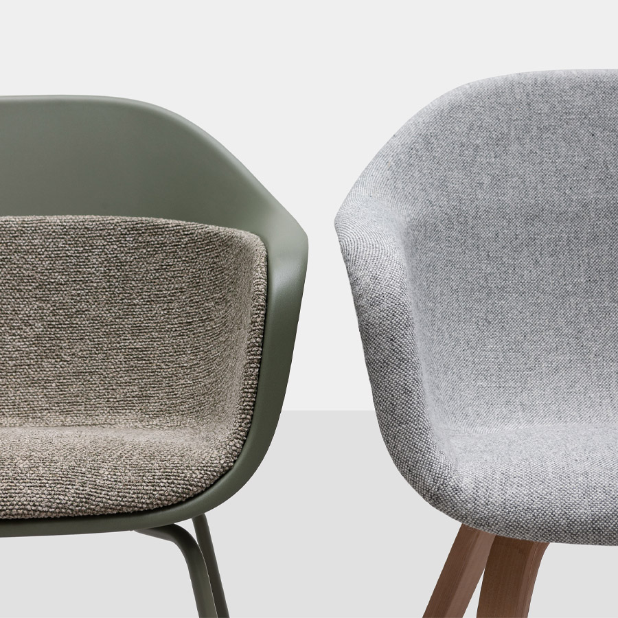 Kristalia ELEPHANTINO Stuhl | Sitz und Schale gepolstert | Beispielbild