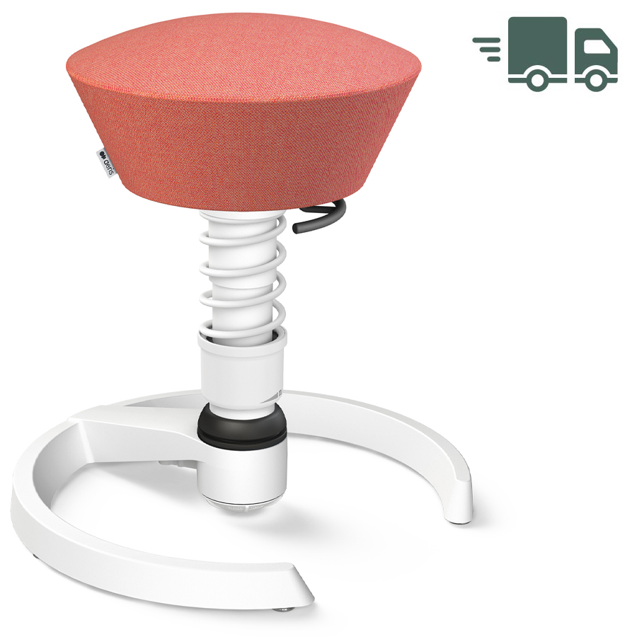 Aeris Swopper Capture Wolle rosa-rot meliert - Gleiter - Gestell weiß - Low-Feder