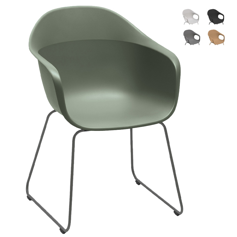 Kristalia ELEPHANTINO Stuhl mit Kufengestell