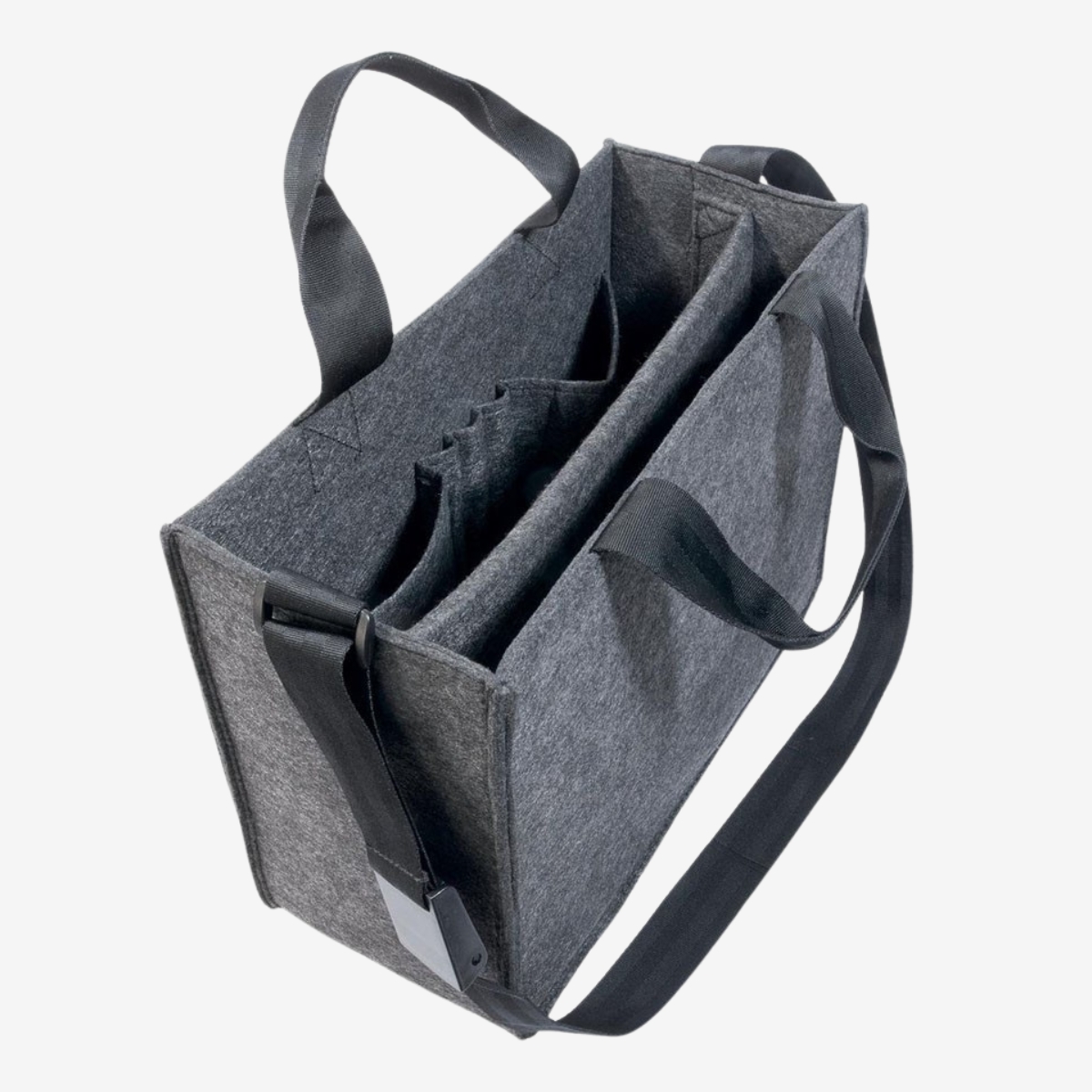 SIGEL Desk Sharing Bag Classic M | Büro Tasche für mobiles Arbeiten | dunkelgrau