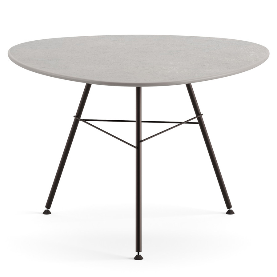 Arper LEAF 1829 Beistelltisch | Platte Weiß | Gestell Mokko