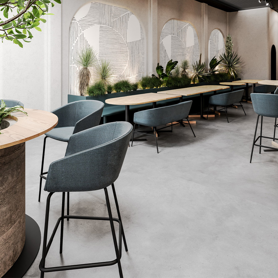 Bejot Oxco small OX S H Barhocker gepolstert - Stoff Cura CR667