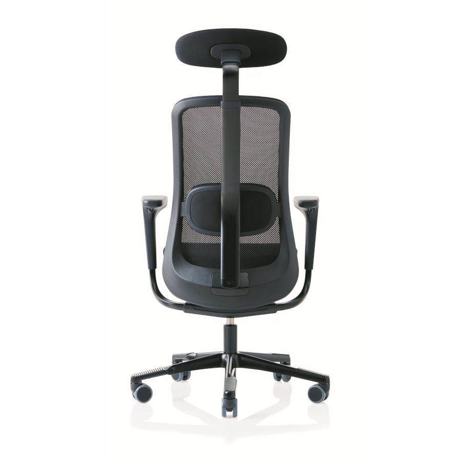 Hag SoFi Mesh schwarz mit Nackenstütze - Rückansicht