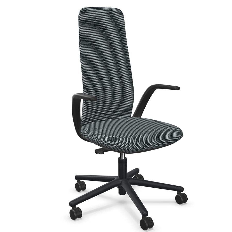 HAWORTH Nia Rückenlehne Stoff Diagonale Dunkelgrau seitlich