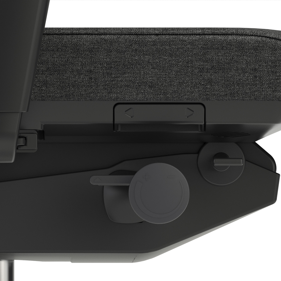 Interstuhl YOSTERis3 160YN Bürostuhl Stoff Lucia schwarz - Detail Verstellhebel rechte Seite