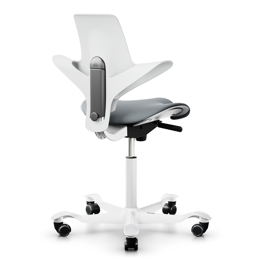 HAG Capisco Puls 8020 Lehne weiß und Sitz Hellgrau (Xtreme)