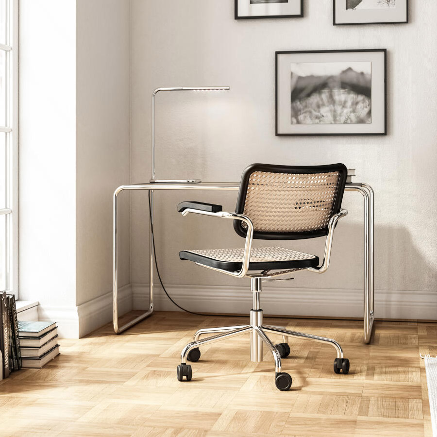 THONET LED Tischleuchte LUM 50 chrom - Beispielbild