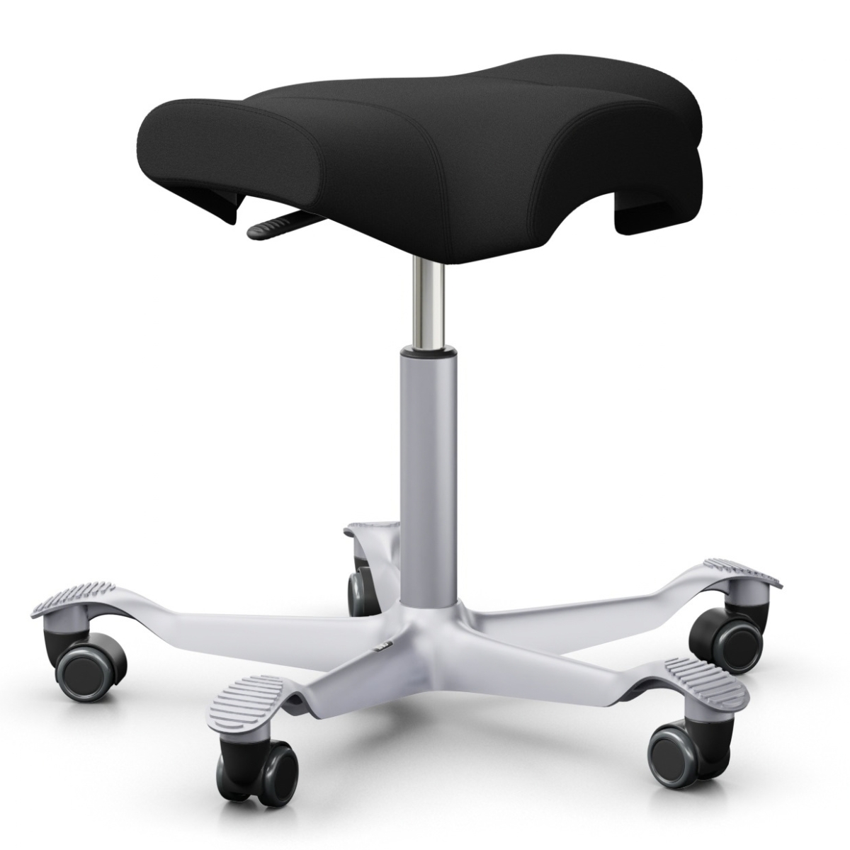 HAG CAPISCO 8105 Hocker | Stoff Xtreme schwarz | Fußkreuz silber