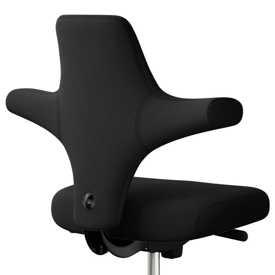 HAG CAPISCO 8126 Stoff Xtreme schwarz mit flachem Sitz - Gestell schwarz - Nahaufnahme