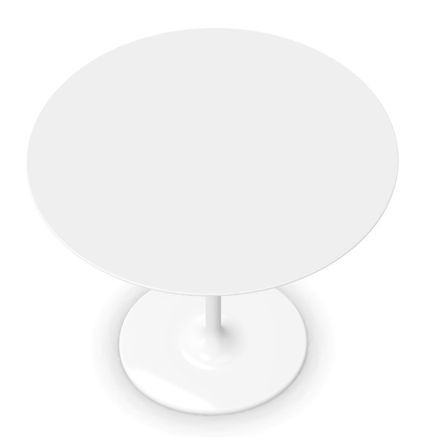 Arper DIZZIE Beistelltisch Platte weiß (hier Ausführung oval) - Nahaufnahme