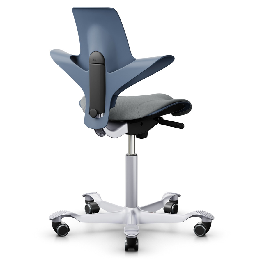 HAG Capisco Puls 8020 Blueberry mit Bezug Light ash grey Select (Gabriel) SC60131