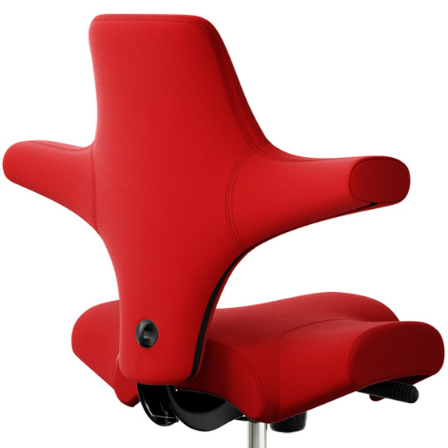 HAG CAPISCO 8106 Stoff Xtreme rot mit Gestell schwarz - Nahaufnahme