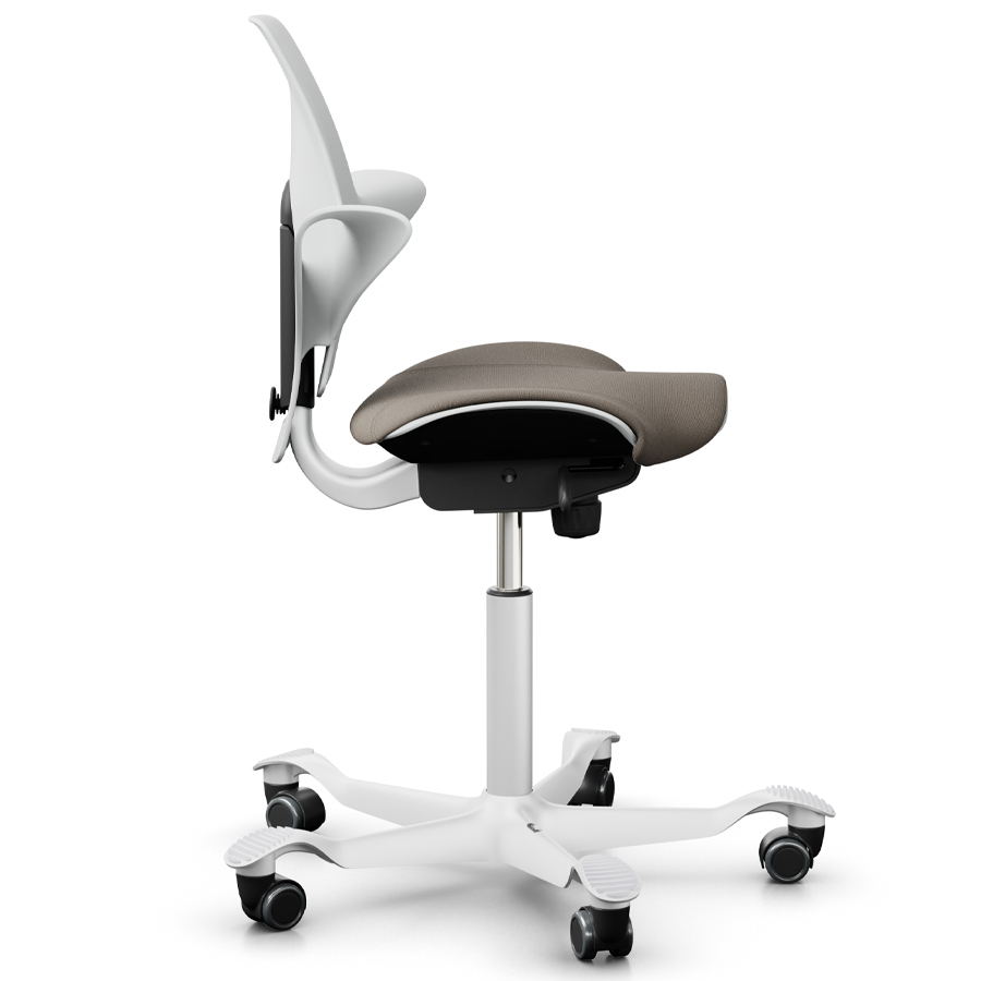 HAG CAPISCO PULS 8020 White Edition mit Stoff Select lehm - Seitenansicht