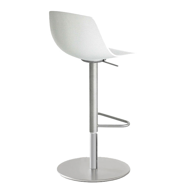 lapalma MIUNN S104 Barhocker | Baydur weiss | Gestell Edelstahl | Platte rund