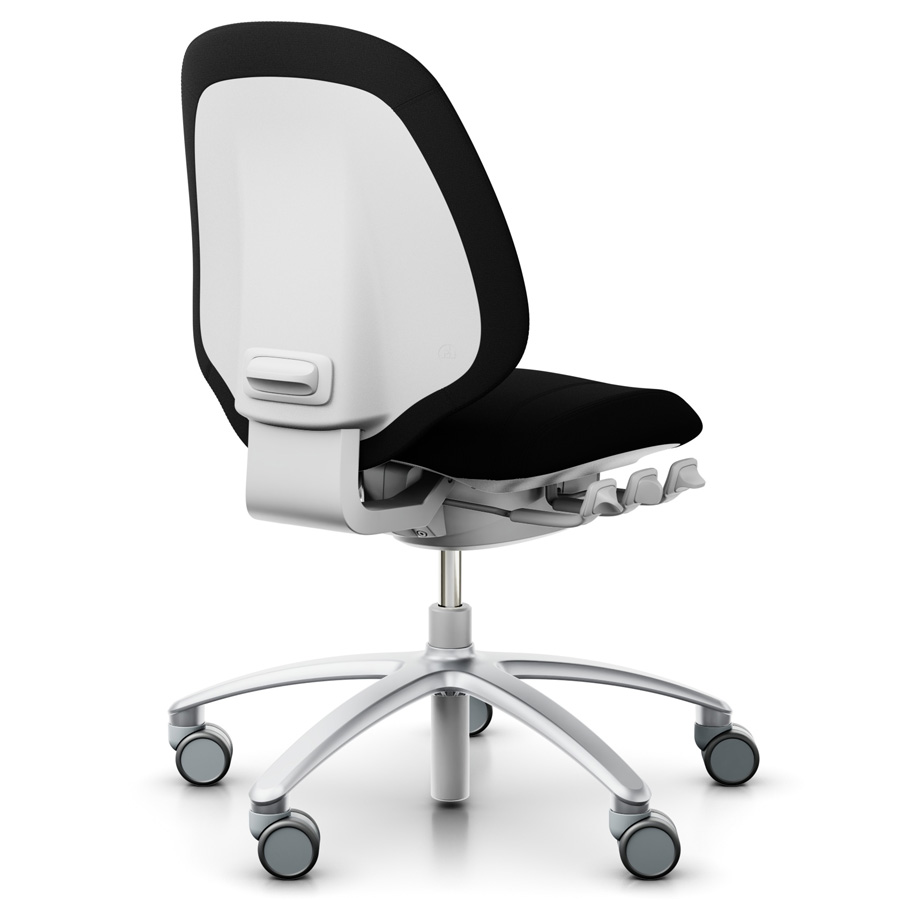 RH Mereo 200 silver grey mit halbhoher Rückenlehne - Xtreme schwarz - Rückansicht