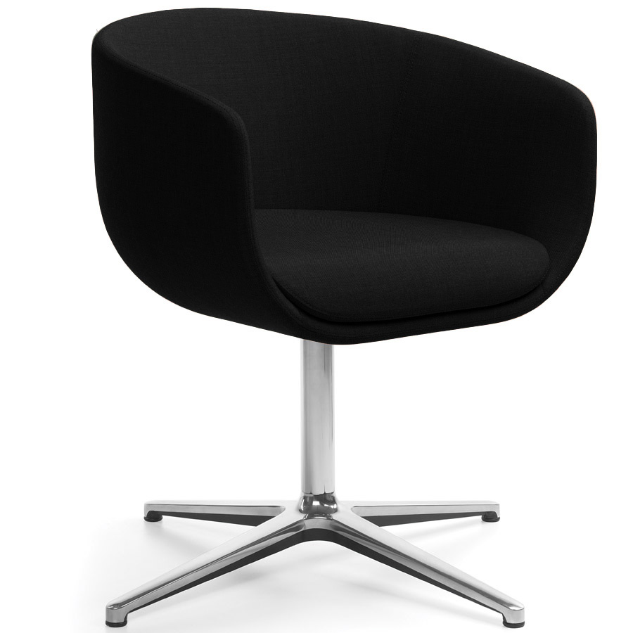 Profim Nu 20F - Bezug EVO schwarz - Gestell Fußkreuz Aluminium poliert