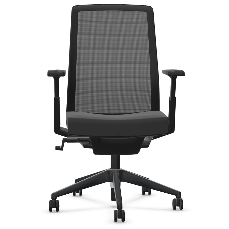 HAWORTH Very (Comfort 62) schwarz mit Netzrücken - Frontansicht