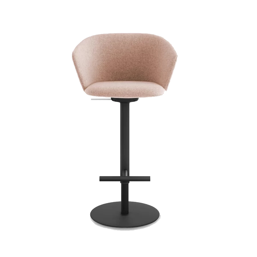 lapalma GLOVE S471 Barhocker - Gestell schwarz - Bezug Rosa