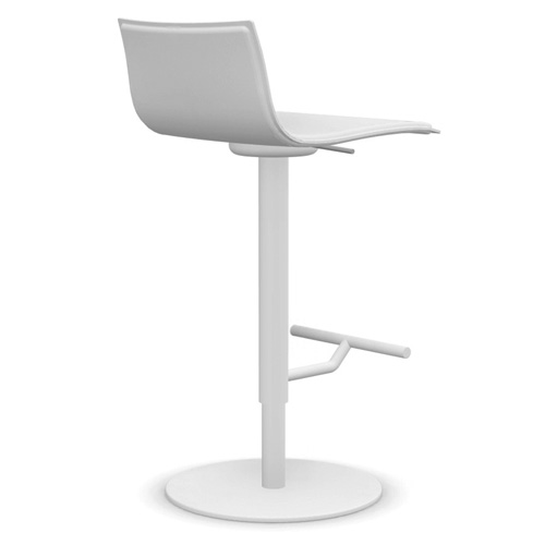 lapalma THIN Barhocker - Leder weiß - Gestell weiß