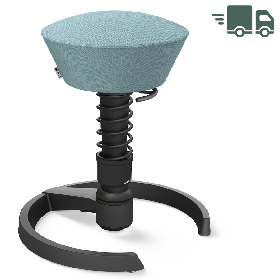 Aeris Swopper Select Wolle pastellblau - Gleiter - Gestell weiß - Standardfeder