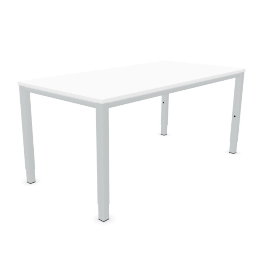 Sinac Tischplatte Superweiß Gestell Weißaluminium