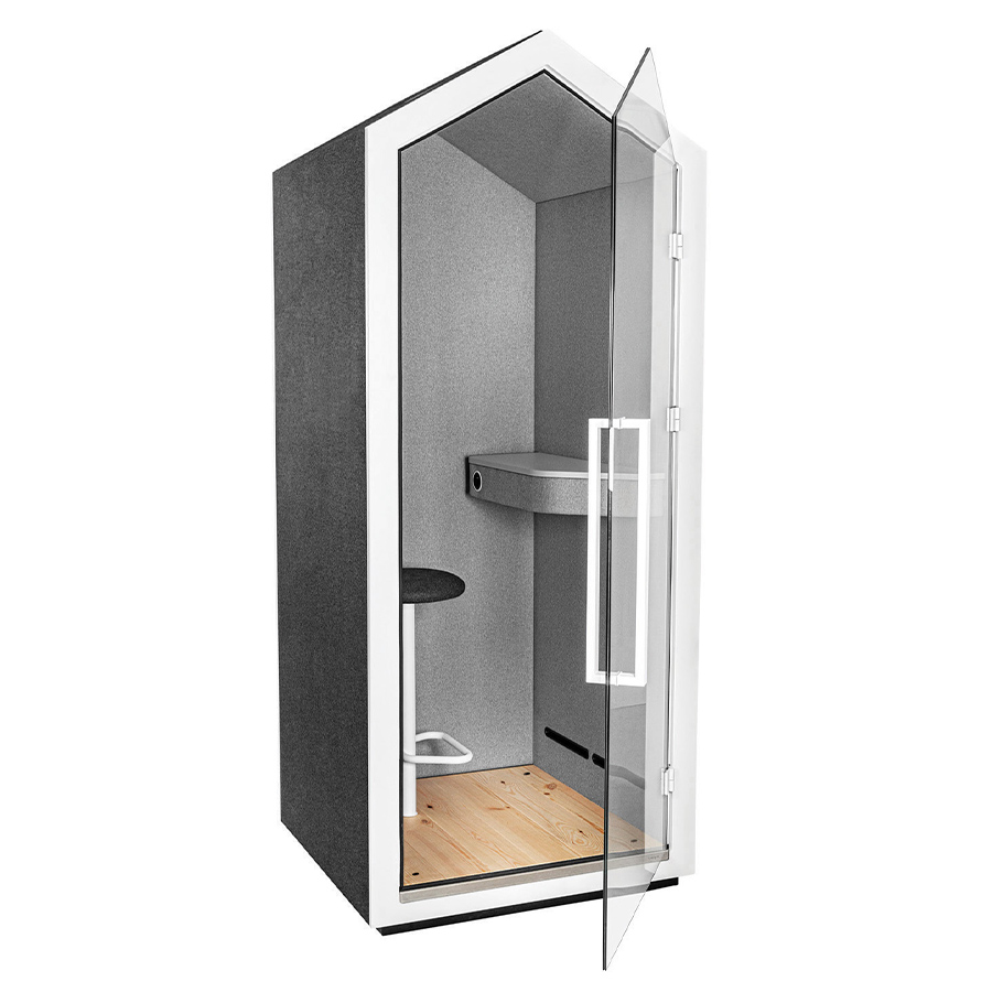 Bejot Treehouse Telefonbox Akustikkabine mit Außenwände Stoff Fenno 004 und Innen Fenno 005