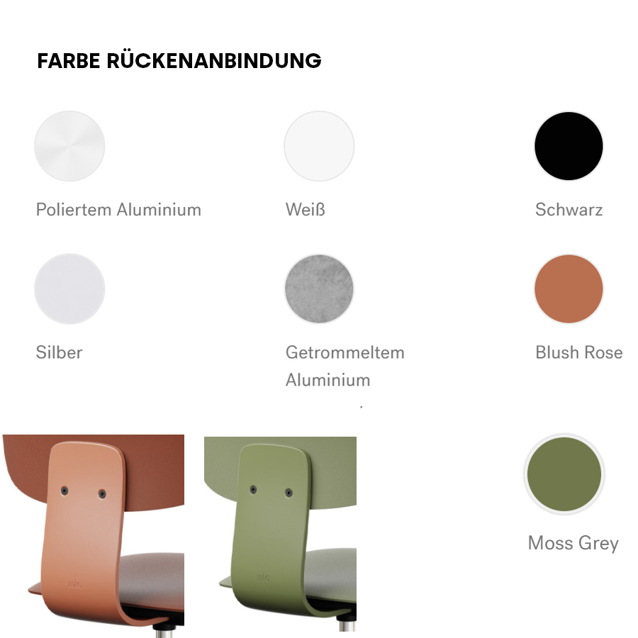 Übersicht Rückenlehnenbügel