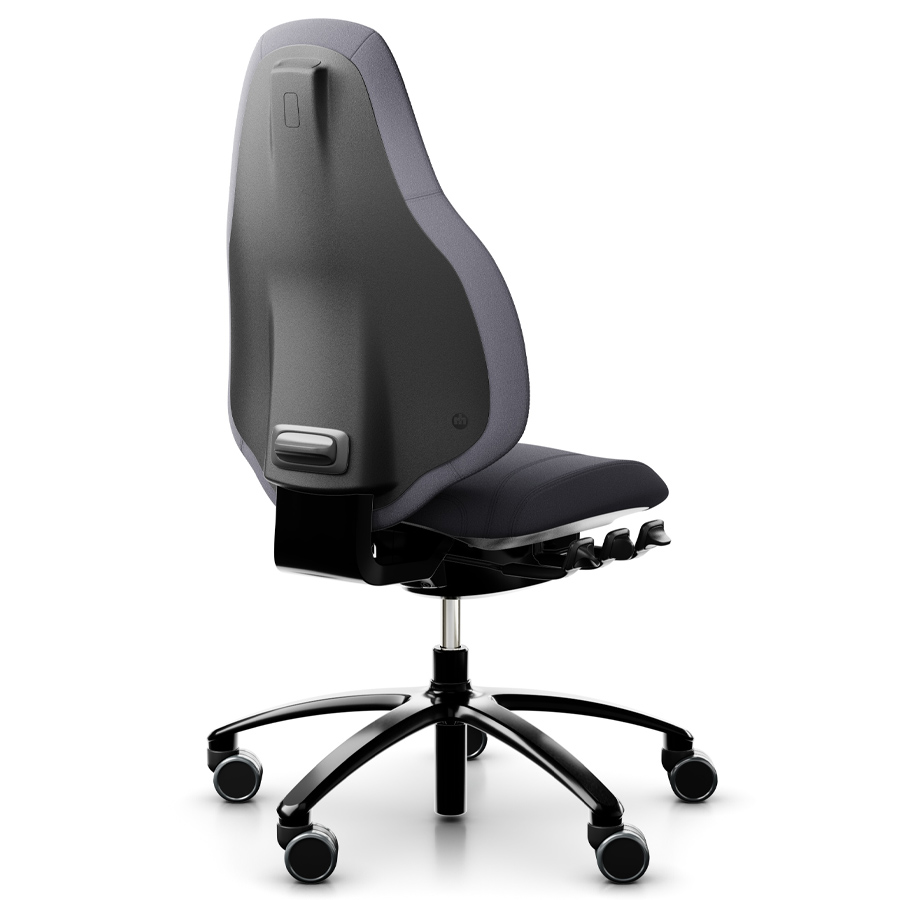 RH Mereo 220 mit hoher Rückenlehne - Stoff Xtreme hellgrau - Rückansicht