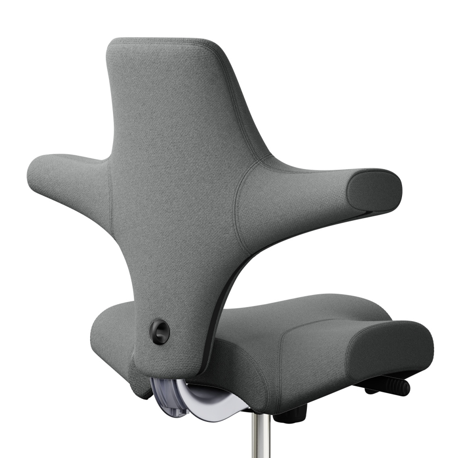 HAG CAPISCO 8106 Stoff Cura dunkelgrau mit Sattelsitz - Nahaufnahme