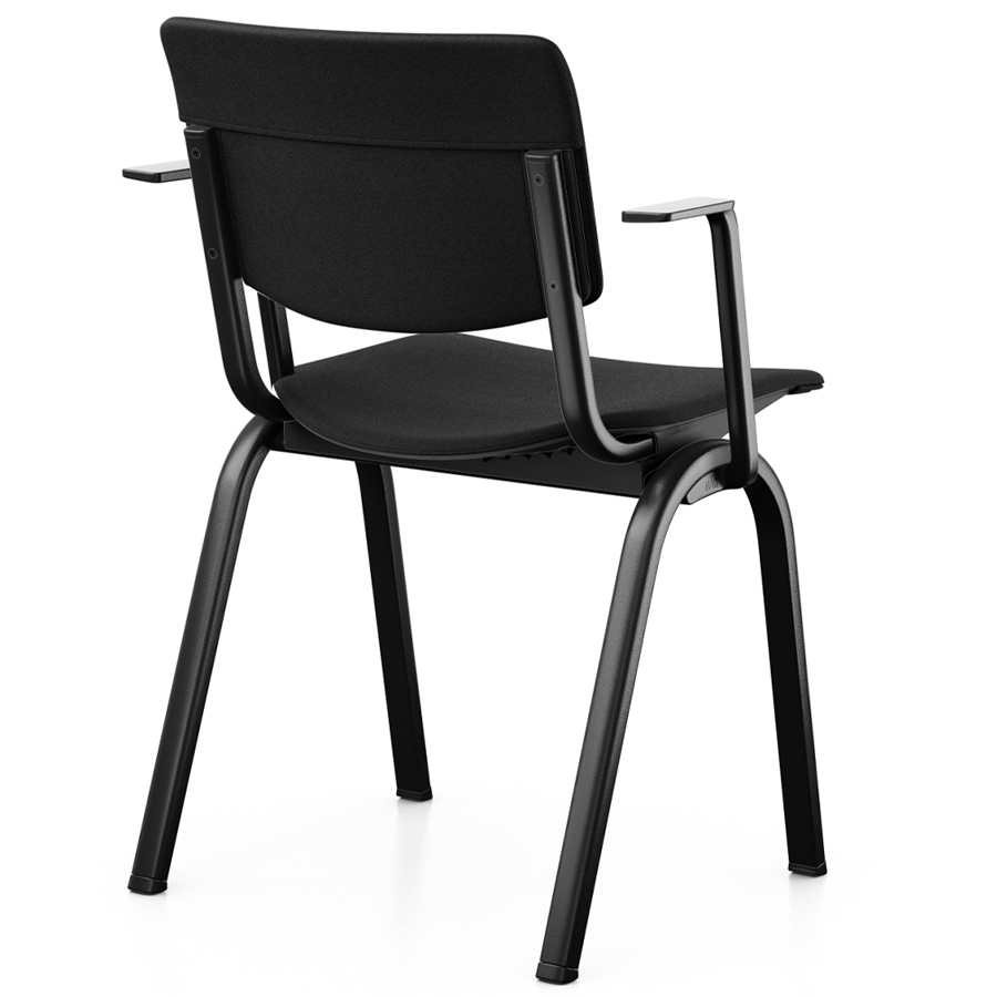 HAG Celi 9160 | Mit Armlehnen | Bezug Cura Schwarz | Kunststoff Schwarz | Gestell Schwarz