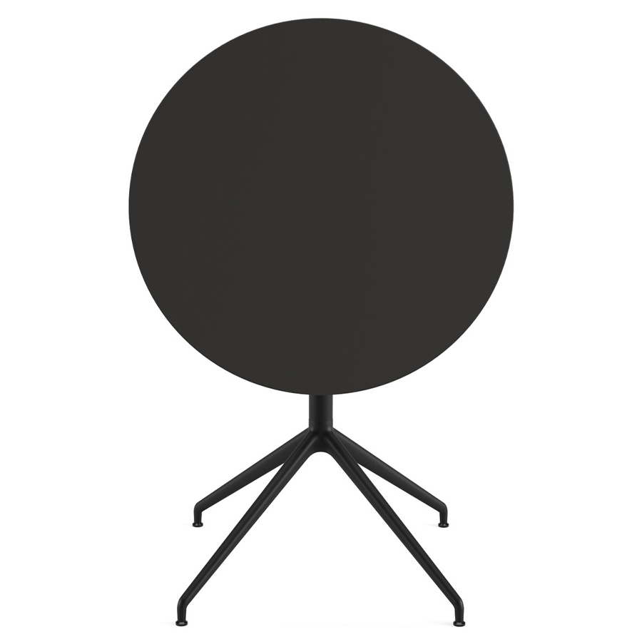 Arper Yop Tisch rund schwarz mit Wendemechanismus