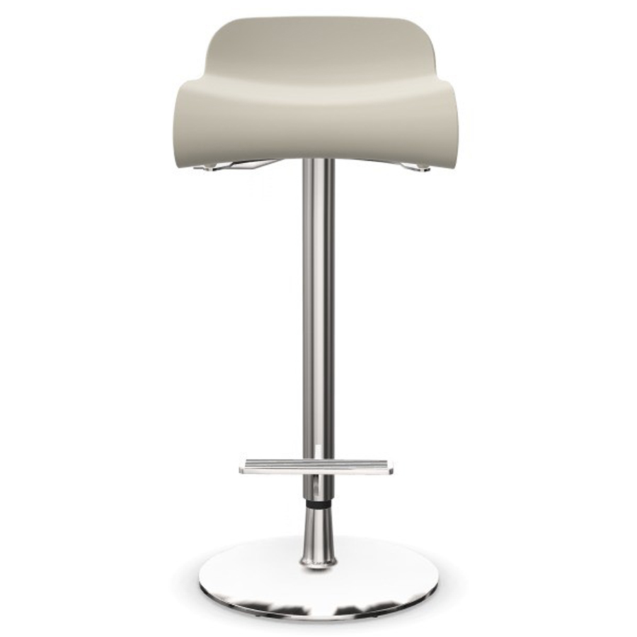 Kristalia BCN Barhocker höhenverstellbar Gestell verchromt
