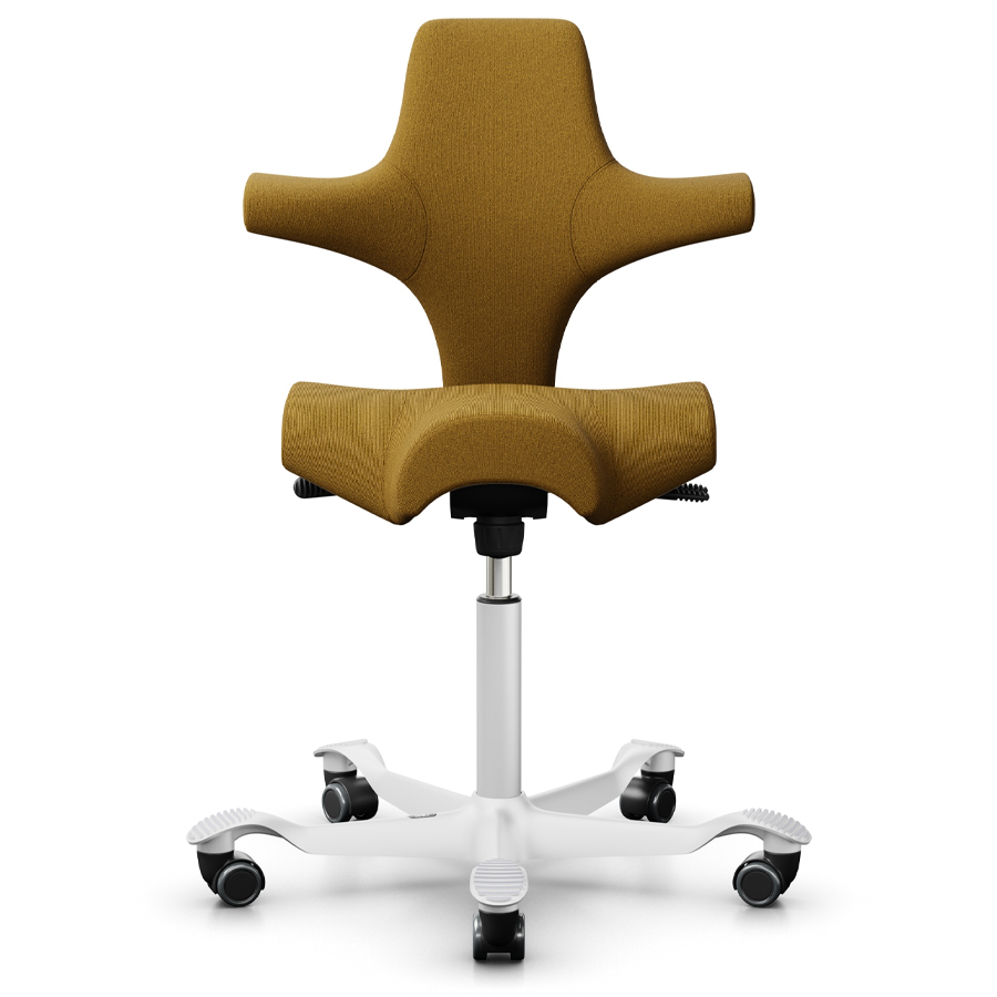 HAG Capisco 8106 | Bezug Capture 6401 ocker | Gestell weiß