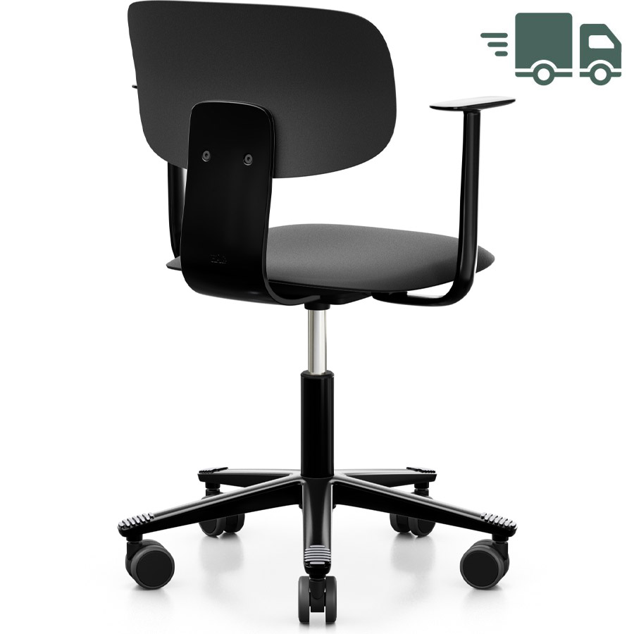 HAG Tion 2100 Bürostuhl schwarz mit Armlehnen - Sitz u. Rückenschale Kunststoff