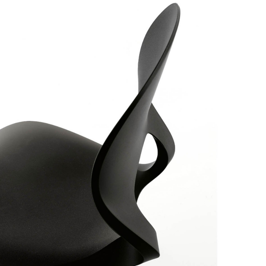 Kristalia PIKAIA Drehstuhl schwarz Detailansicht