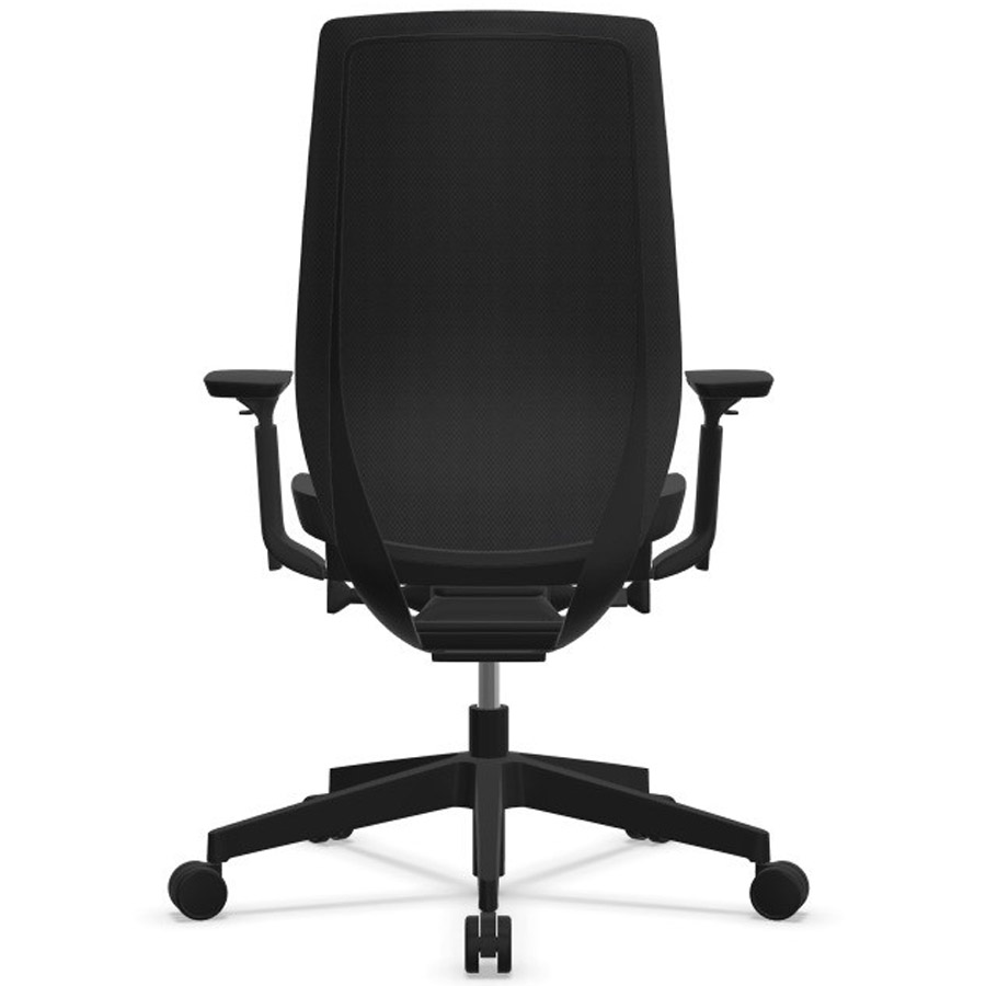 Profim AccisPro mit Netzrücken schwarz und Sitzbezug EVO schwarz EV11 - Rückseite