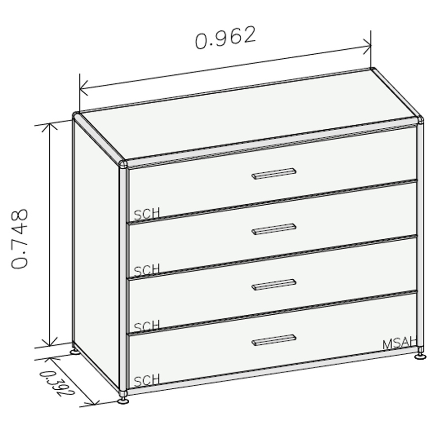 Bosse Solutions Sideboard weiß | Abmessungen