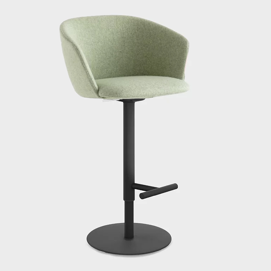 lapalma GLOVE S471 Barhocker - Gestell schwarz - Bezug Mintgrün