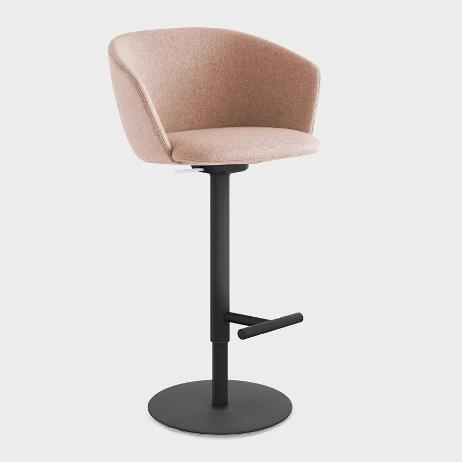 lapalma GLOVE S471 Barhocker - Gestell schwarz - Bezug Rosa