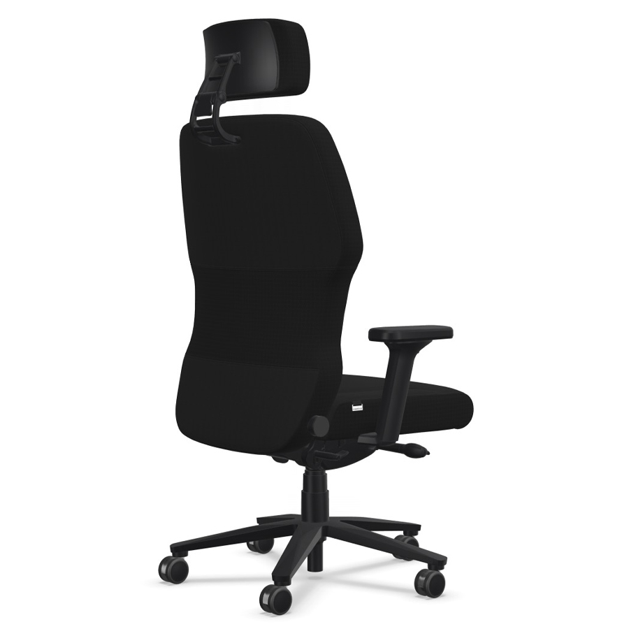 Interstuhl XXLis5 | Modell XL118 mit Kopfstütze | verlängerte Sitzfläche | Rückseite schräg