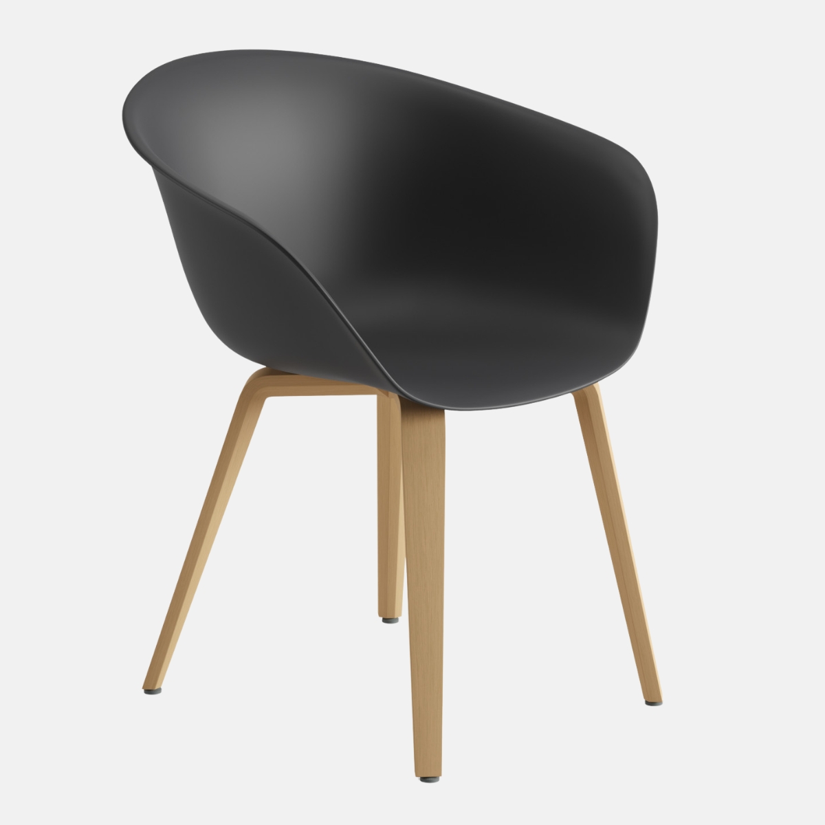 arper duna 02 mit holzgestell schale schwarz