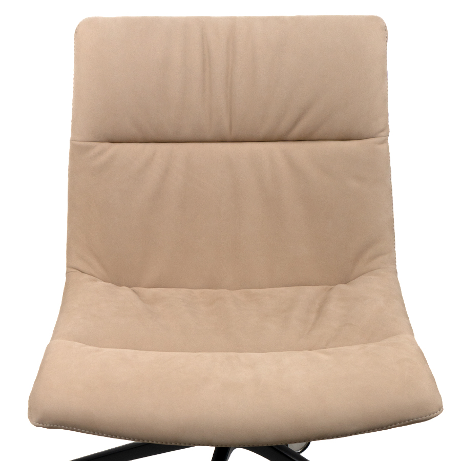 Girsberger Marel | Bezug Leder 3697 camello | Gestell schwarz mit Designrollen