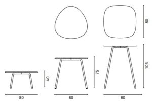 Pully Tisch Cascando Abmessungen