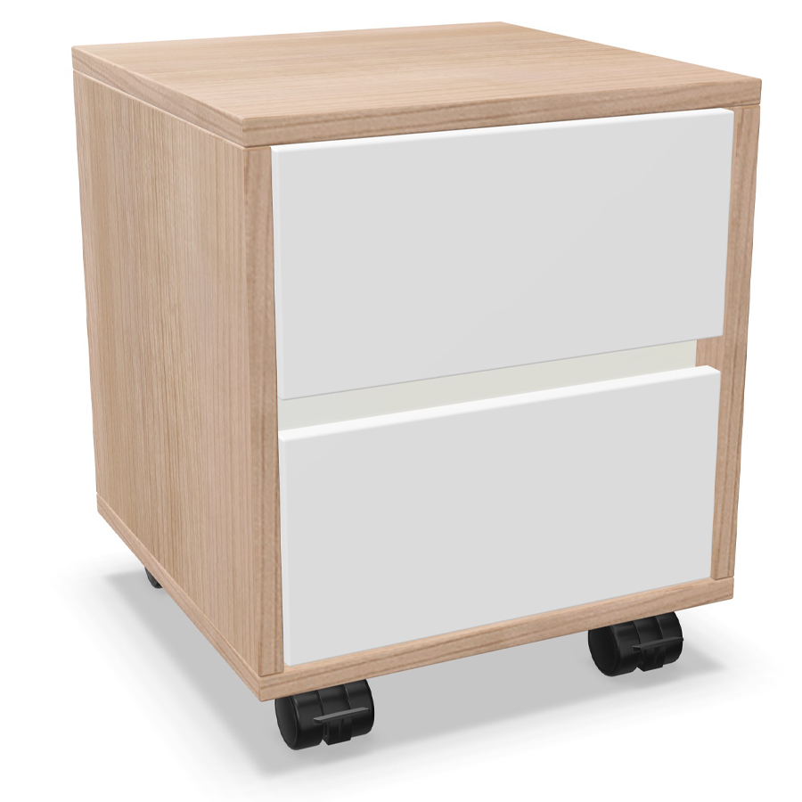 Palmberg Rollcontainer/Sitzhocker FIFFI - Griffmulde weiß